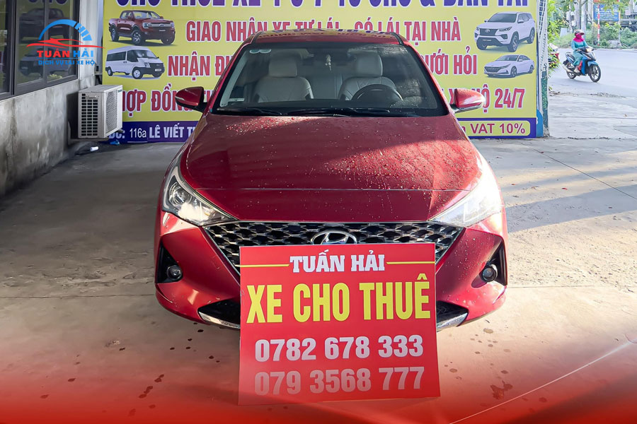Cho thuê Hyundai Accent 2022 - Dịch vụ xe tự lái, xe có lái tại TP Vinh